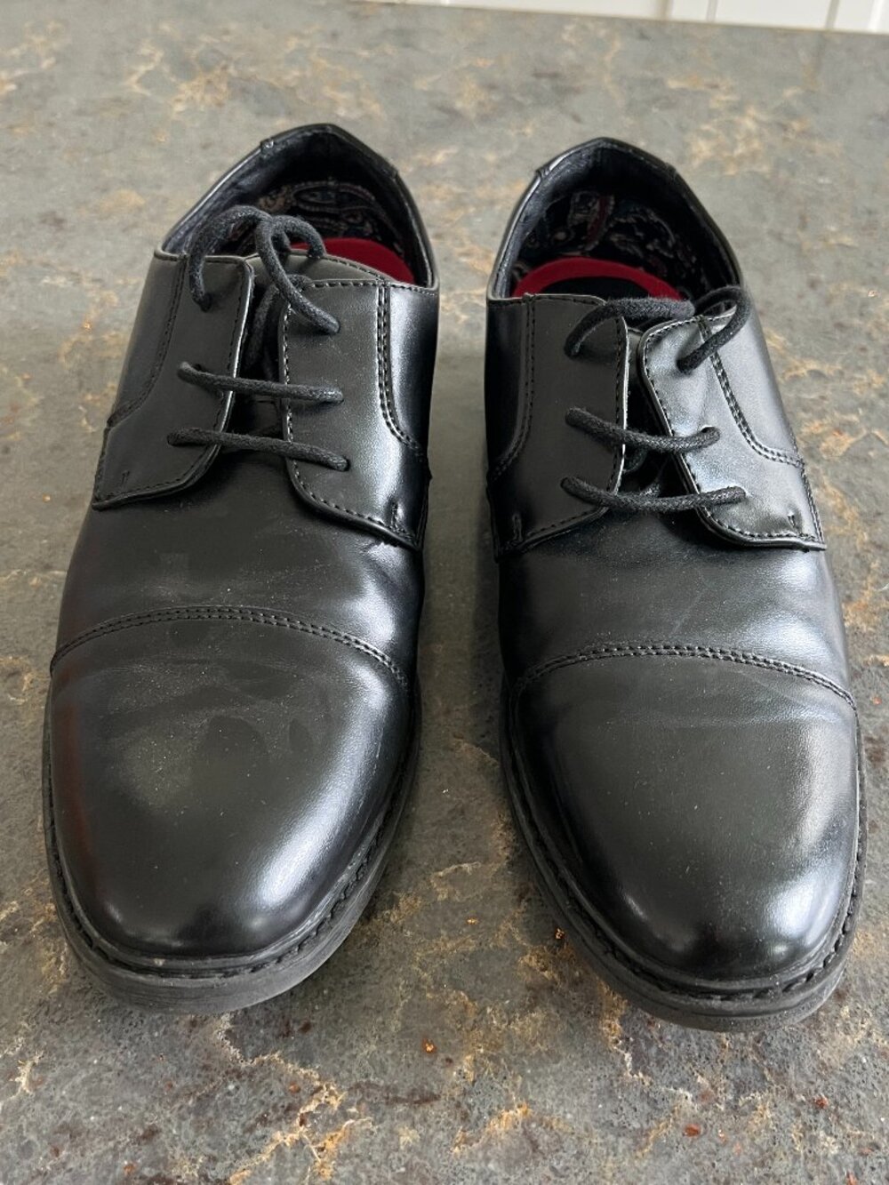 Bruno Marc Men's Size 6 Black Cap Toe Dress Shoes Oxford Formal